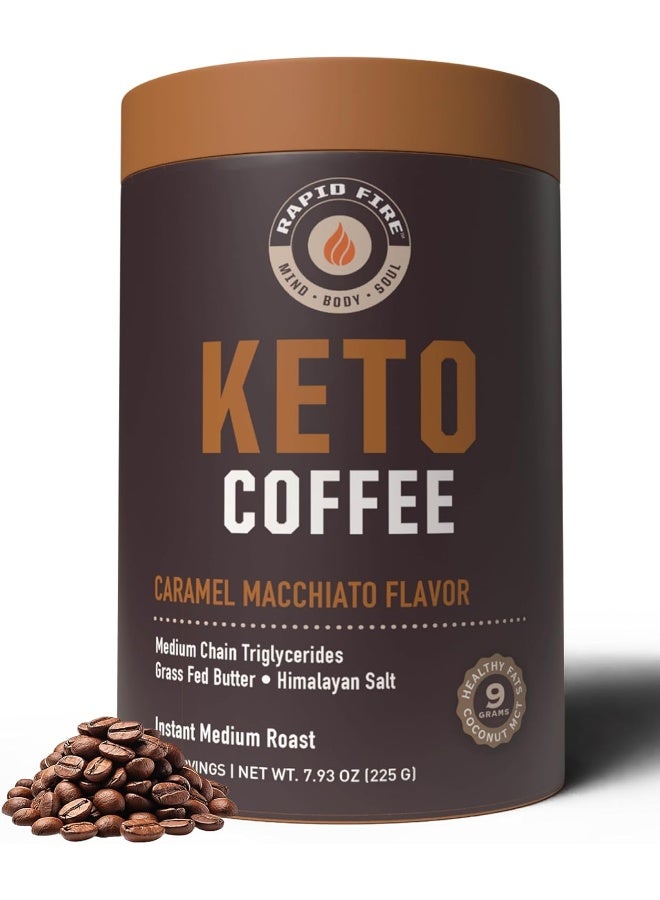 Rapid Fire Rapidfire Keto Coffee Instant Coffee Mix, Caramel Macchiato Flavor - Image 1